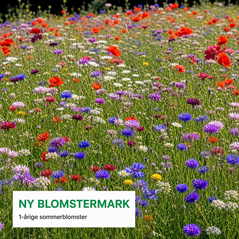 Ny blomstermark blanding
