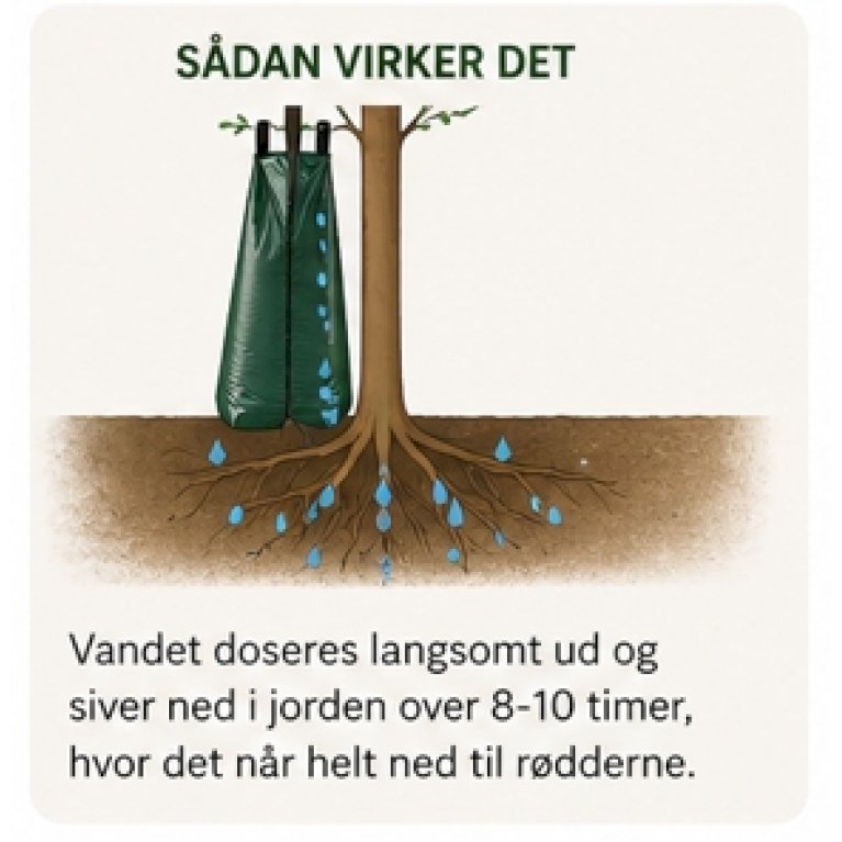 Plantetorvets grønne vandingspose 75 liter