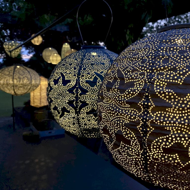 Solcelle lanterne Marrakesh mørkeblå
