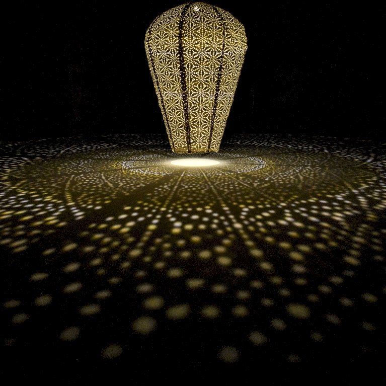 Solcelle lanterne Sashiko Lys Taupe