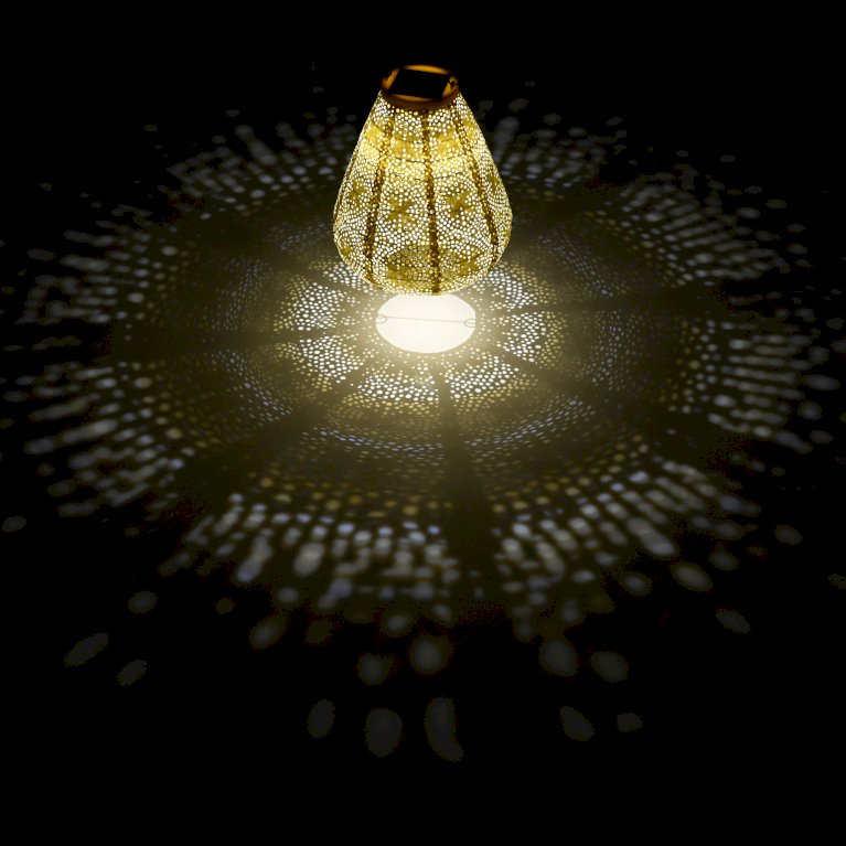 Solcelle lanterne Charme gul