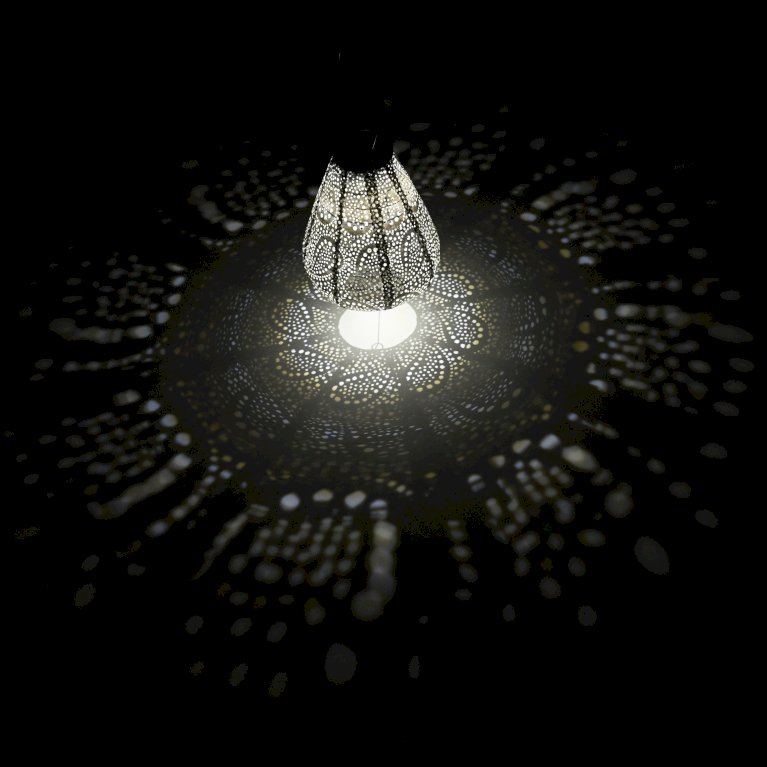 Solcelle lanterne Paisley sølv