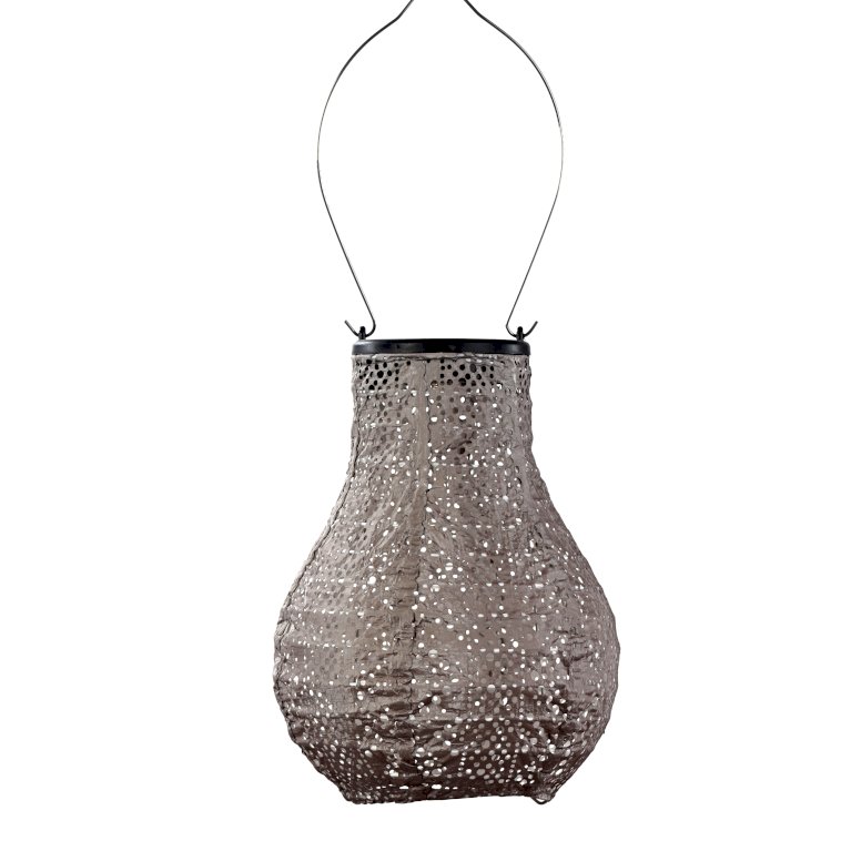 Solcelle lanterne Lace taupe