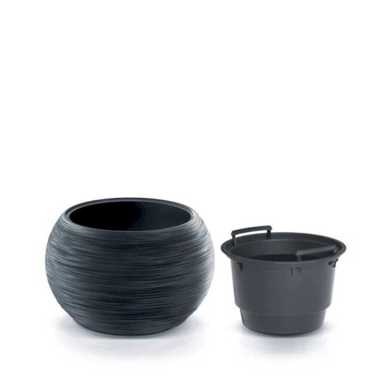 Furu Bowl flowerpot, antracitgrå