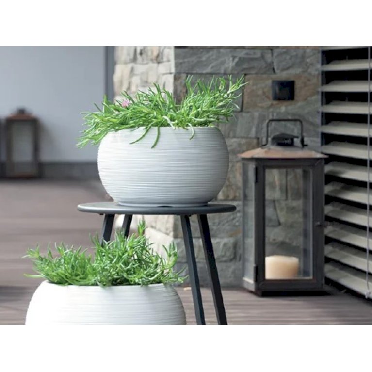 Furu Bowl flowerpot, lys grå