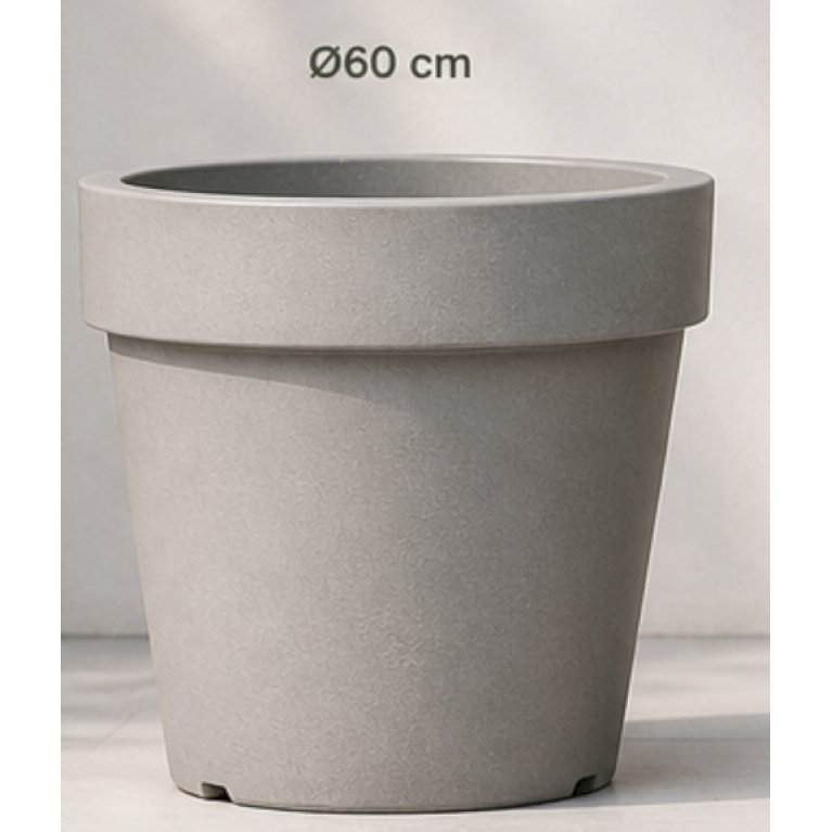 Lexo Ø60 – Stor rund krukke – Stone Gray