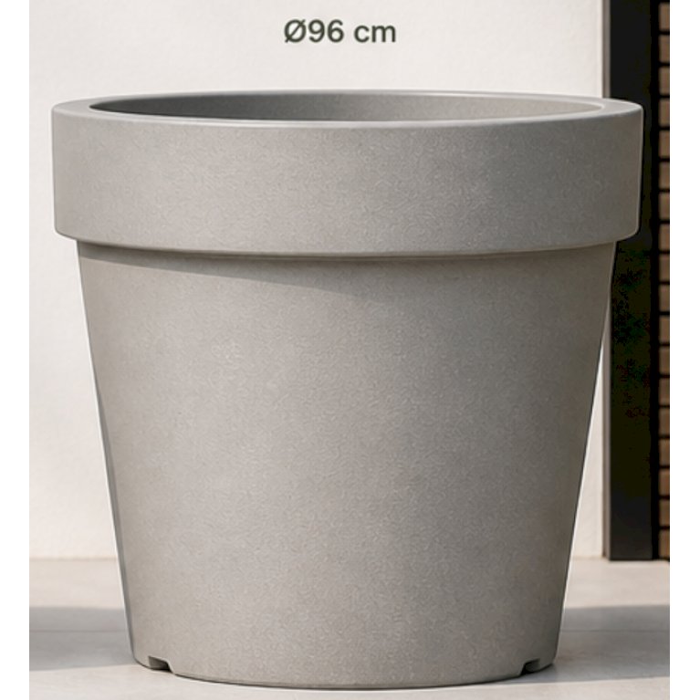 Lexo Ø96 – XL rund krukke – Stone Gray