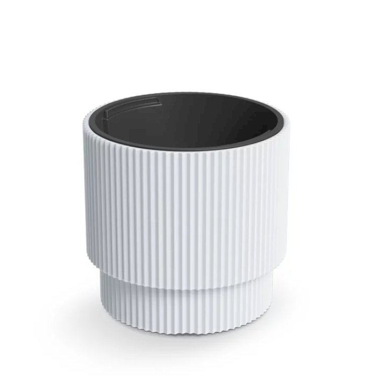 Milly – Moderne krukke med planteindsats – Hvid