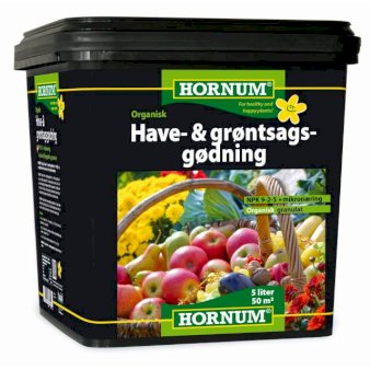 Hornum Have- og Grøntsagsgødning NPK 9-2-5 5 liter spand