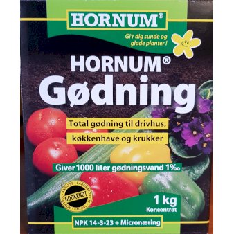 Hornum gødning koncentrat til opblanding 1 kg pakke