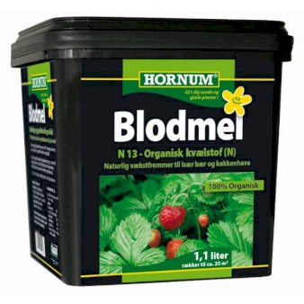 Hornum Blodmel N 13 organisk kvælstof 1,1 liter spand