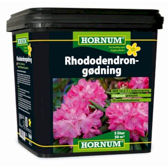 Hornum Rhododendrongødning NPK 10-2-7 5 liter spand