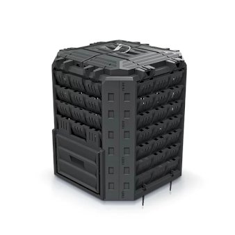 Kompostbeholder med låg og udtag Compobox 350 liter